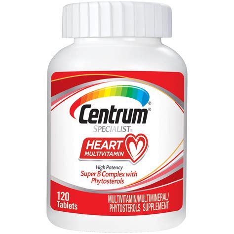 centrum specialist heart health vitamins  phytosterols supplement tablets  ct walmartcom