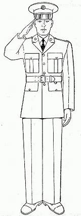 Saluting Return2style Soldaten Offizier sketch template