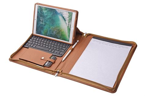 ipad keyboard portfolio executive leather padfolio case  bluetooth keyboard