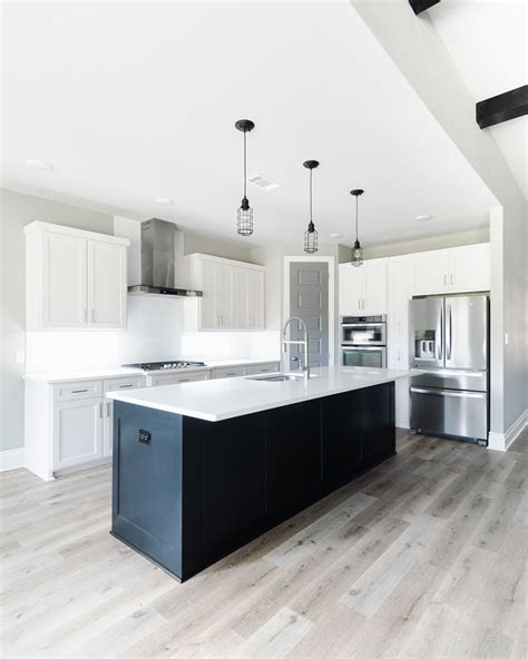 modern black  white kitchen