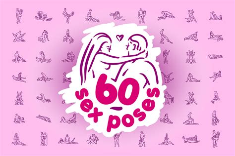 Set 60 Sex Poses Illustration Icons By Artha Graphic