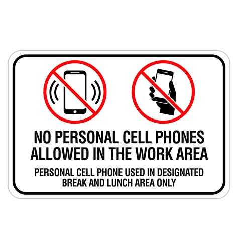 personal cell phones allowed american sign company