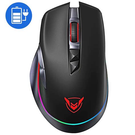 pictek gaming mouse wireless wired rechargeable dual mode customized rgb mouse type