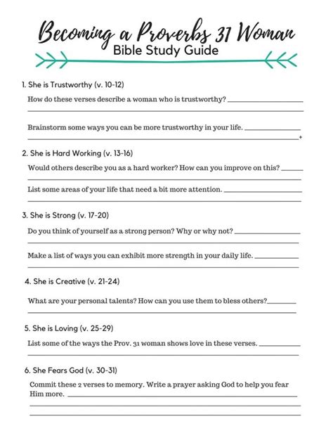 womens bible study worksheets