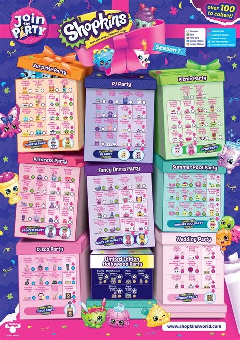 shopkins season  list checklist kids time