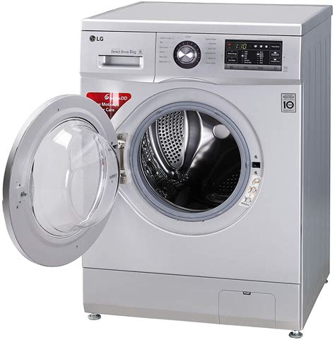 lg  kg inverter fully automatic front loading washing machine fhgtdnl silver inbuilt