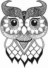 Owl Coloring Pages Adults Printable Owls Mandala Detailed Animal Drawing Adult Color Print Line Colorpagesformom Drawings Getdrawings Only Getcolorings Template sketch template