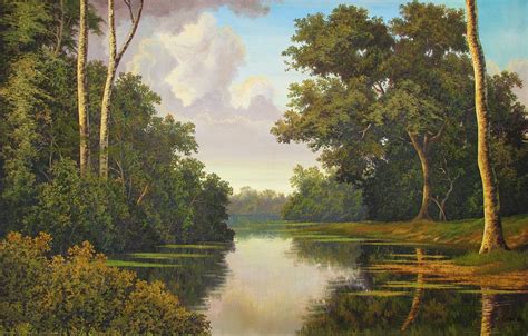 forest landscape painting sold hanoi martinez leon cuban landscape painter