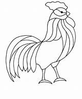 Rooster Template Chicken Templates Printable Drawing Stencil Shape Simple Coloring Pages Patterns Getdrawings Crafts sketch template