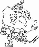 Hockey Coloring Player Pages Canadian Map Canada Printable Supercoloring Clipart Categories Crafts sketch template