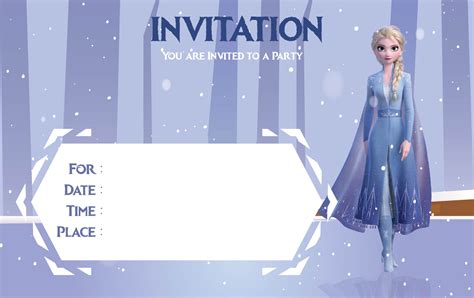 frozen birthday invitations editable printable