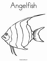 Coloring Pages Fish Angelfish Angel Pez Noodle Print Twisty Colouring Printable Twistynoodle Outline Template Drawings Color Sheets Favorites Login Add sketch template