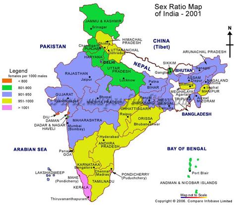 Sex Ratio Map Of India 2001 Census About India