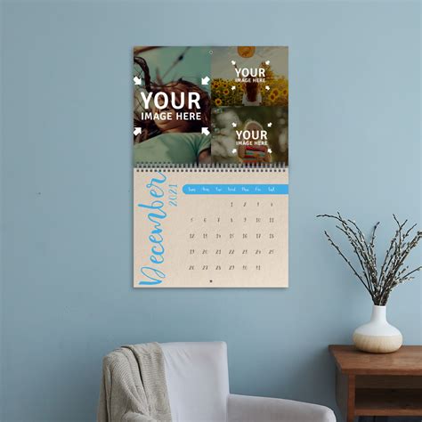 custom photo wall calendar add   customize