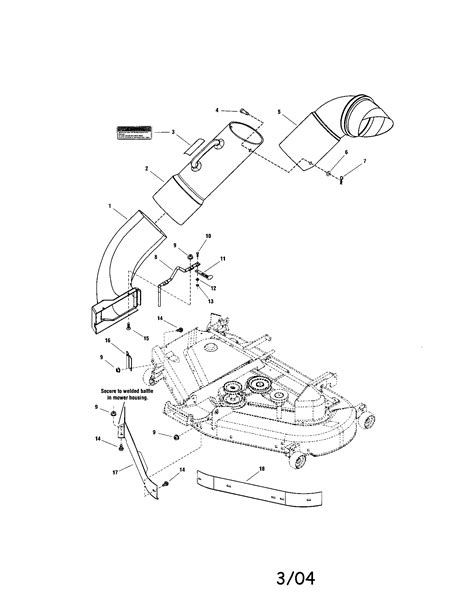 craftsman rear engine rider chute  baffles parts model zt searspartsdirect