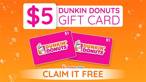 dunkin donuts gift card getfreebiestodaycom   freebies