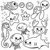 Coloring Pages Sea Animal Ocean Printable Kids Sheets Print Animals Under Creature Cartoon Adults Mermaid Choose Board Easy sketch template