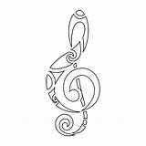 Tribal Clef Coloring Treble Pages Tattoo Tattoos Music Note Google Color Musica Designs Notes Search Pattern Private Luna Trebleclef Outline sketch template