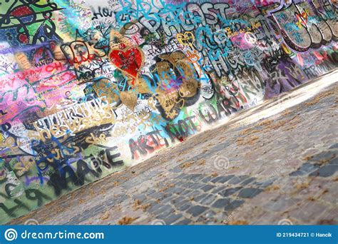 Lennon Wall In Prague Czech Republic In Spring 2021 Editorial Photo