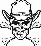 Skulls Rebel Cowboys Bones Jolly Confederate Tatueringar Pirata sketch template