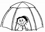 Tent Coloring Pages Camping Print sketch template