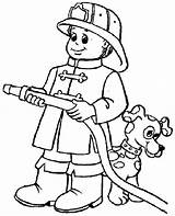 Dog Fireman Coloring Behind Hide Color sketch template