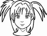 Face Coloring Anime Girl Pages Wecoloringpage Drawing Getdrawings Clipartmag sketch template