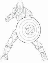 Captain America Shield Coloring Printable Pages Getcolorings Getdrawings sketch template