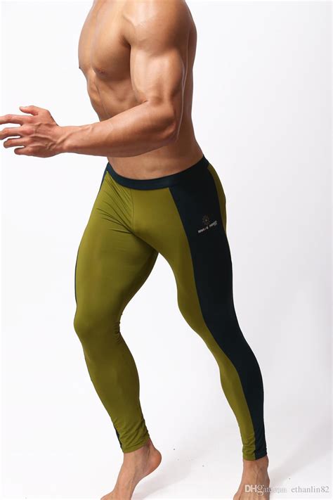 men sportswear fitness yoga gym spandex trousers men stretch tight