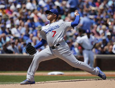urias struggles in second start as dodgers lose to cubs 7