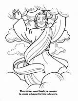 Ascension Resurrection Activities 101coloring Returns Revelations Divyajanani Wait sketch template