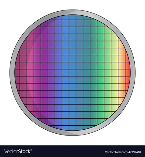 modern silicon wafer icon  semiconductor vector image