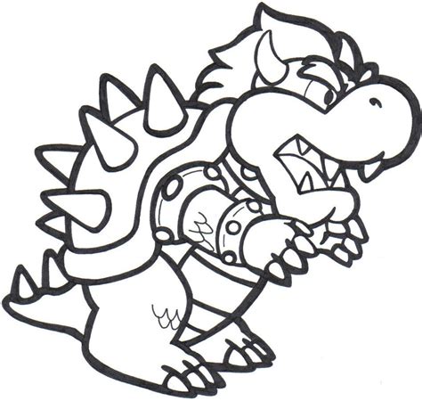 bowser coloring page educative printable