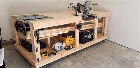 mobile workbench    garage rwoodworking