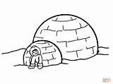 Igloo Coloring Inuit Color Pages Coloriage Printable Imprimer Sheet Template Print Eskimo Dessin Colorier Un Getdrawings Getcolorings Supercoloring sketch template