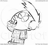 Tired Boy Yawning Clipart Yawn Coloring Cartoon Vector Toonaday Outlined Leishman Ron Royalty 1024px 96kb 1080 sketch template