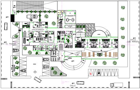 hospital layout plan design autocad file cadbull
