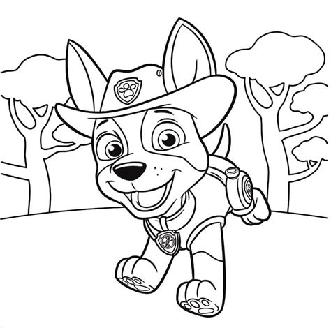 tracker paw patrol coloring pages  printable coloring pages  kids