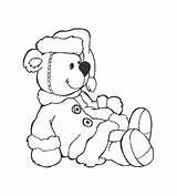 Bear Coloring Christmas Pages Coloringpages1001 sketch template