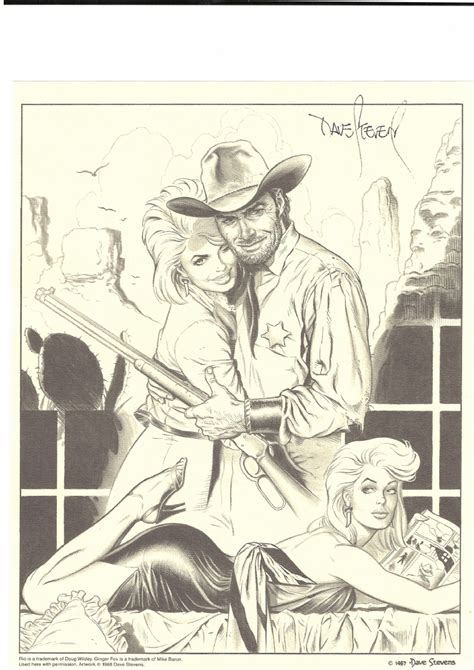 Dave Stevens Lust And The Dust Print Rio And Ginger Fox