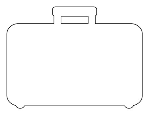 printable suitcase template