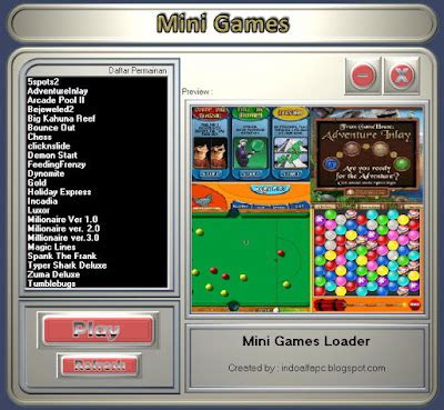mini games loader  alfa pc