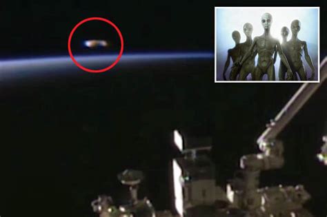 alien news ufo cover up claims as nasa releases statement on spacecraft seen from iss