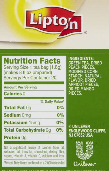 34 Arizona Green Tea Nutrition Label Labels For You