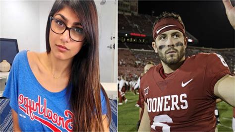 porn star mia khalifa gets rejected by oklahoma qb baker mayfield after creeping on twitter