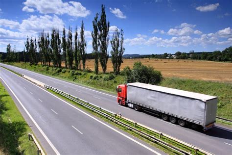 truck   road stock image image  heavy nature