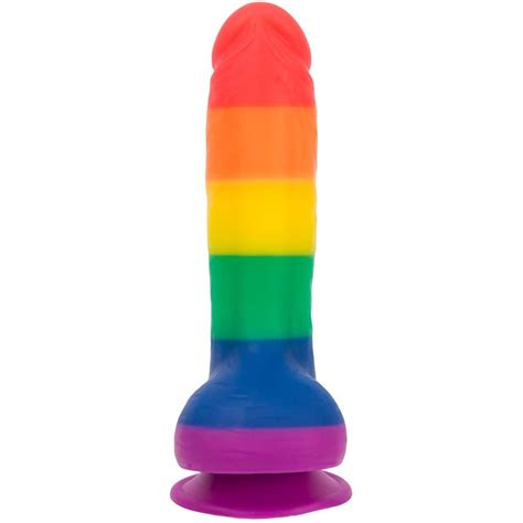 Addiction Justin 8 Rainbow Silicone Dildo With Suction Cup Sex Toys