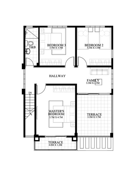 carlo  bedroom  story house floor plan pinoy eplans
