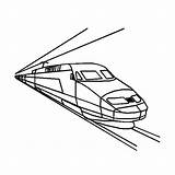 Tgv Locomotive Transport Coloriages sketch template