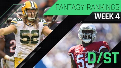 week 4 fantasy football rankings defense fantasy sporting news